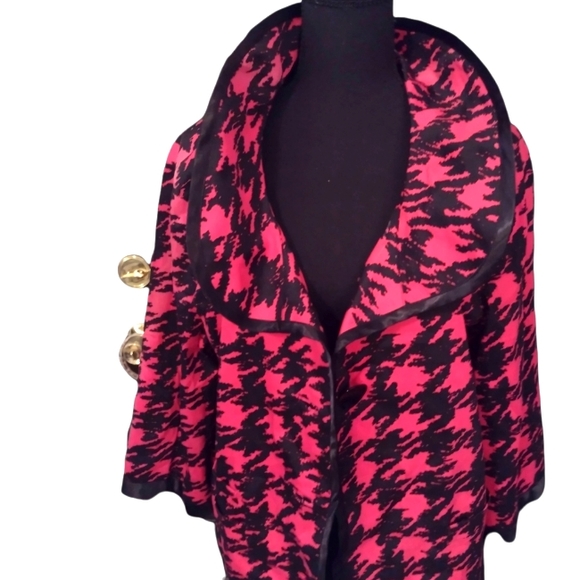 Debra deRoo Pink/ Black Blazer Women Large - Picture 1 of 8